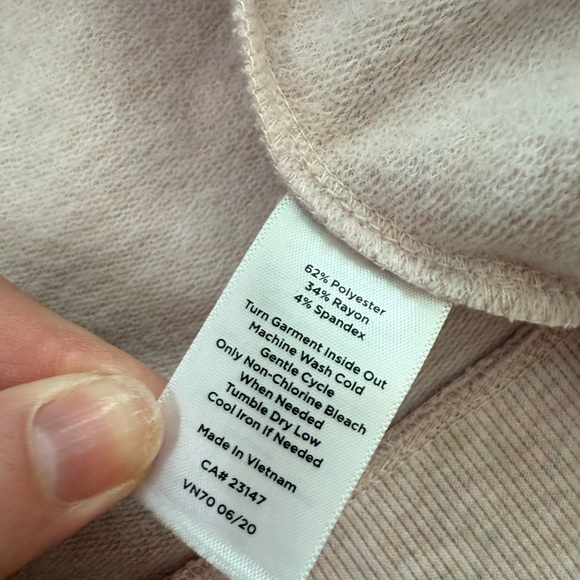 Haven Well Within Tunic Cowl Neck 3/4 Sleeve Pink Sweatshirt Size Small - Picture 7 of 11